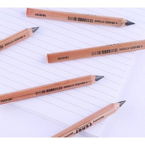 Kindergarten childrens students triangle rod rough pencils wood short rod preschool improvement b pencil