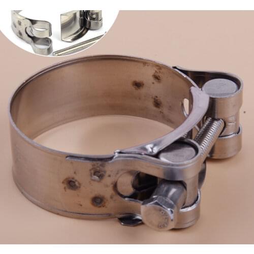 DWCX 51mm 2" Stainless Steel Motorcycle Band Exhaust Pipe Clamp Caliper for Muffler Silencer