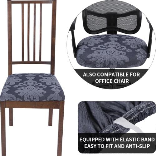Stretch Elastic Jacquard Chair Seat Covers Universal Removable Washable Chair Seat Cushion Slipcover Seat Protector Covers