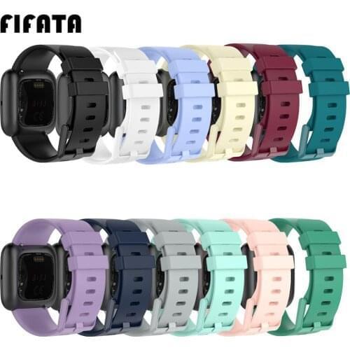 FIFATA Colorful Official Silicone Watch Strap For Fitbit Versa/Versa 2/Versa Lite Smart Watch Wristband Accessories For Fitbit