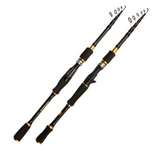 HFBIRDS New Telescopic Winter Fishing Rod Spinning Ultralight Tackle 1.8-2.7m Portable Carbon Fiber Casting Fishing Rod And Reel