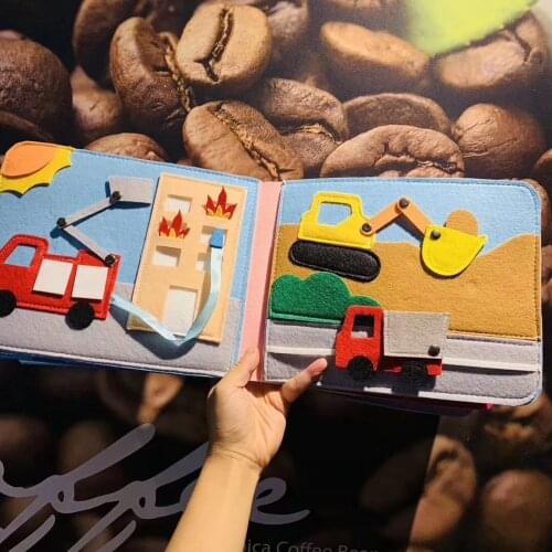 Soft Cloth Activity Books Quiet Book Interactive 3D Fabric Teething Books