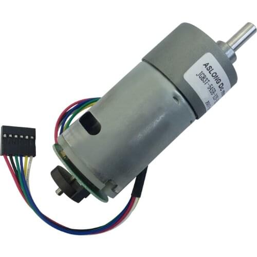 JGB37-545B Encoder DC Gear Motor Forward/Reverse Eccentric Shaft Micro Motor 6V 12V 18V 7RPM-960RPM