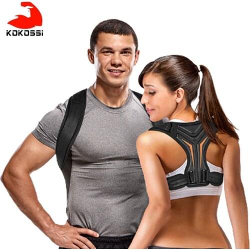 KoKossi Back Adjustable Posture Corrector Belt Clavicle Spine Workplace Outdoor Upper Back Shoulder Lumbar Posture Correction