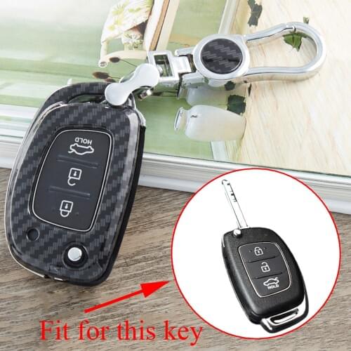 Key Cover Cap Parts Fit For Hyundai ix45 ix25 ix35 Mistra Verna Key Shell Fob Case Bag Holder Accessories Trim Carbon Fiber
