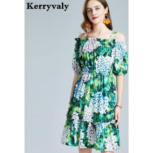 Summer Off Shoulder Sexy Strapless Short Beach Dress Women 2021 Green Print Fairy Holiday Party Dress Vestidos De Mujer K352