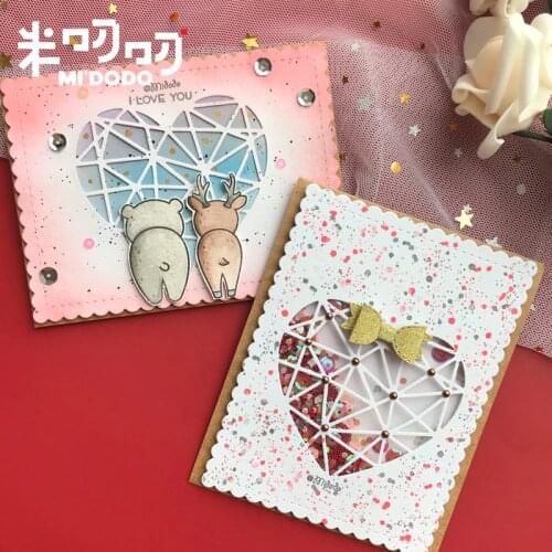 Heart Diamond Metal Cutting Dies for DIY Scrapbooking Paper Cards Making Decorative Crafts 2019 Midodo New Die Cut