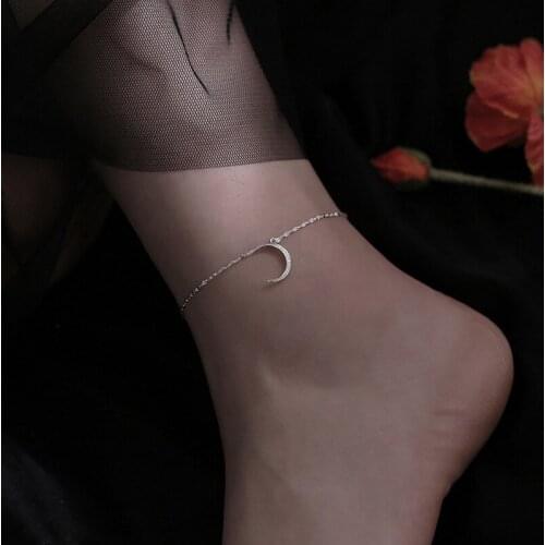 Hot New Arrival Moon Inlaid Rhinestone Anklet Women Unique Design Fashion Simple INS Elegant Bracelets