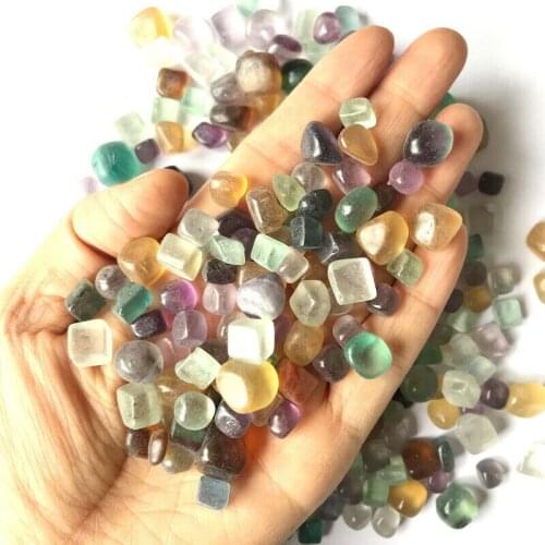 Wholesale 50g 2 Size Natural Fluorite Crushed Stone Mineral Crystal Gemstone Specimen Stones and Crystals