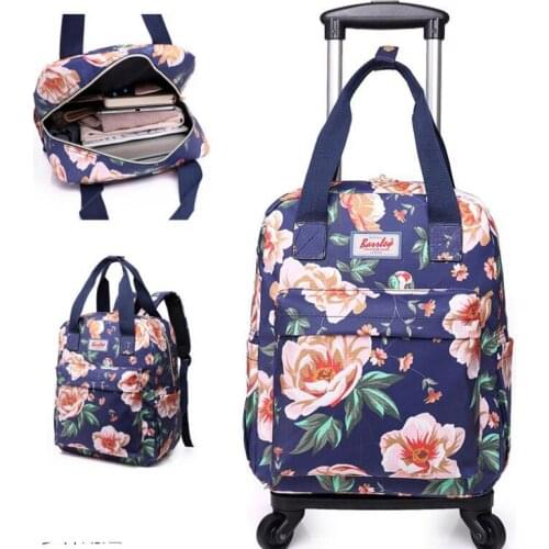 Women Carry On Rolling Luggage Backpack for Women Wheeled Backpack Travel Trolley Bags on wheels Trolley Suitcase wheeled Bags