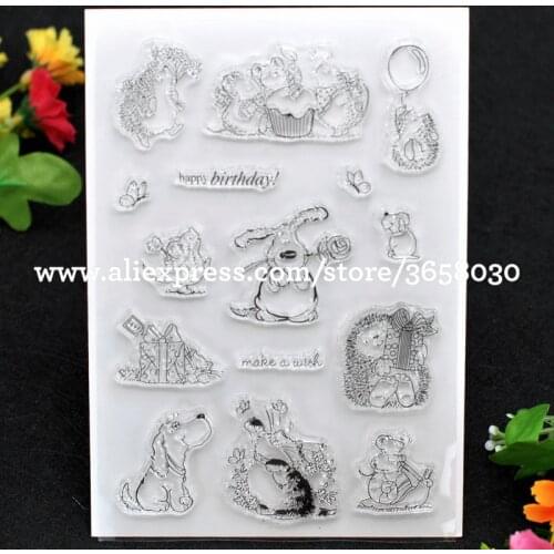 Happy birthday make a wish Scrapbook DIY photo cards rubber stamp clear stamp transparent stamp 11x16cm 8072350