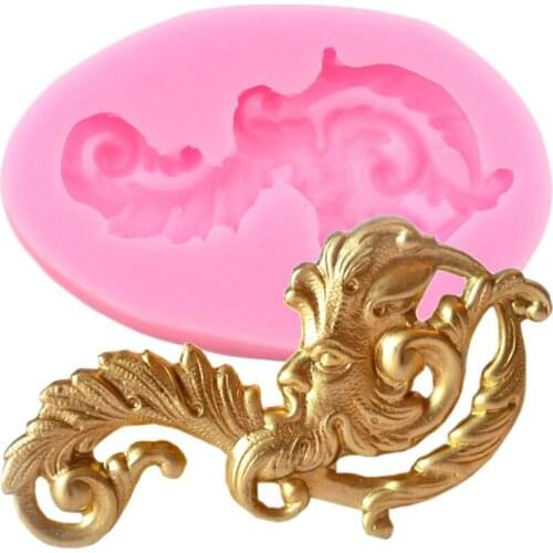 Northwind Scroll Relief Silicone Molds Leaves Cake Border Mold Fondant Cake Decorating Tools Candy Clay Chocolate Gumpaste Mould