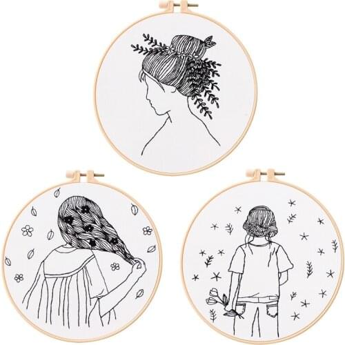 Youth Girl Embroidery Starter Kit for Beginners, Modern Embroidery Kits, Contains all Embroidery Tools, English Description