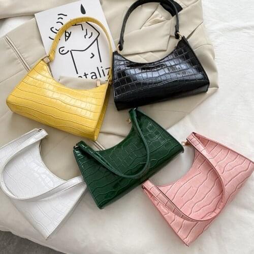 Fashion Stone Pattern Baguette bags 2020 New Brand Women Handbag Solid Shoulder Bags Ladies Messenger Bag Handbag and Purse