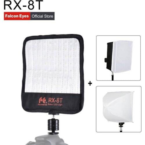 Falcon Eyes 18w 5600K Fotografia Lighting Portable Led Photo Lamp 90pcs Flexible Led Video Light On Camera Rx-8t With Diffuser