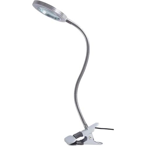 Magnifying Glass with Light 8X LED Lighted Magnifier Illuminated Lamp 360°Flexible Desk Magnifier Lens Reading