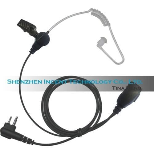 VOIONAIR 10pcs/lot Ear Clear Tube Earphone Headset Speaker PTT Mic For Motorola CP200 Vertex FT-4VR FT-4XR FT-25R FT-65R