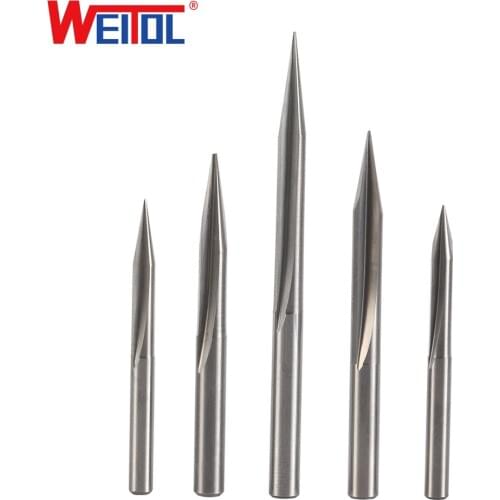WeiTol N 3.175mm/4mm Double Flutes Straight engraving Bit woodworking milling cutter end mill