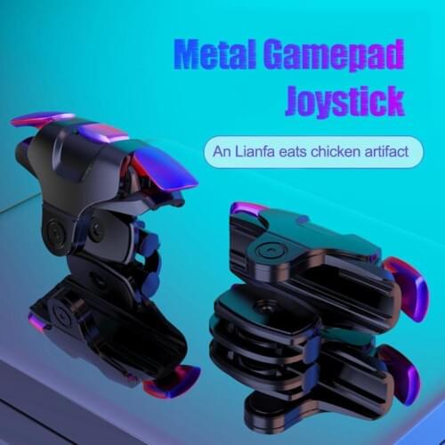 2pcs for Smart Phones Metal Gamepad Joystick Mobile Game Accessories Mobile Gamepad for PUBG Joypad Trigger Fire Button Aim Key