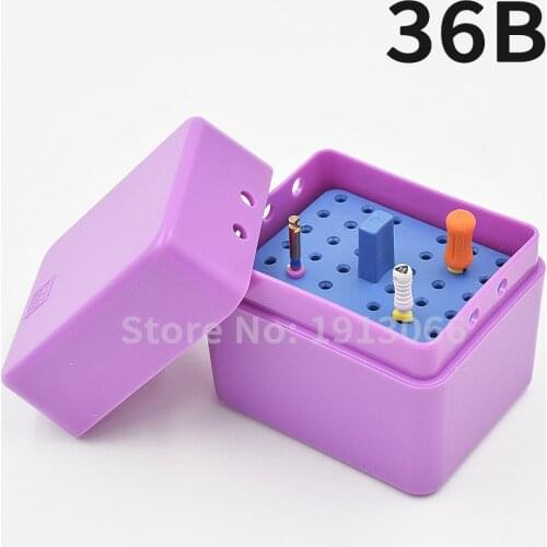 3 PCS High quality 36B holes endo box for burs reamer and gutta percha points endodontic box free freight block carbide burs