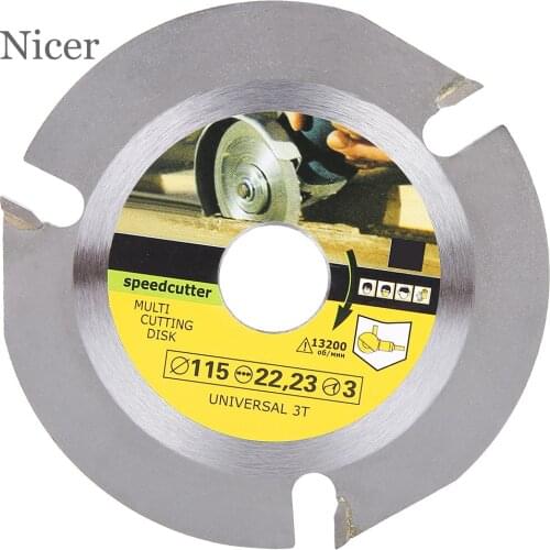 3 Teeth Circular Saw Blade 115X22mm Universal Angle Grinder Saw Blade Disc Plastic Wood Carving Grinder Saw Power Accessories