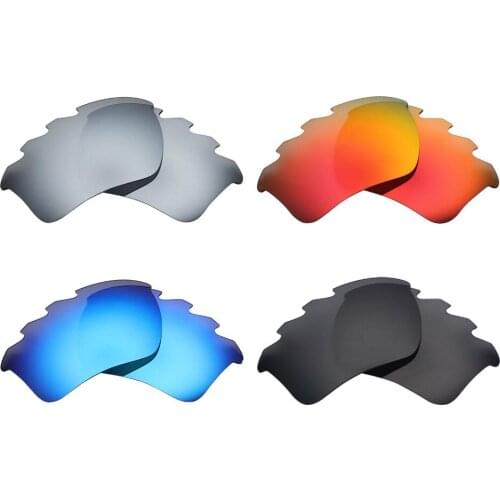 4 Pairs MRY POLARIZED Replacement Lens for Oakley Half Jacket 2.0 XL Vented Sunglasses Stealth Black & Ice Blue & Red & Silver