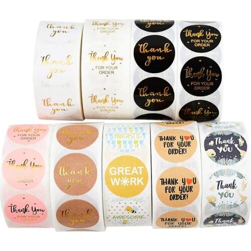 500pcs Thank You Easter Sealing Stickers Scrapbooking Round Label Stickers For Wedding Birthday Party Gifts Card Envelope