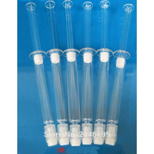 3ML 100pcs/lot White Clear Empty Essence Reagent Bottle, Hyaluronic Acid Injection Syringe, Cosmetic Liquid Vitamin Package/Tube