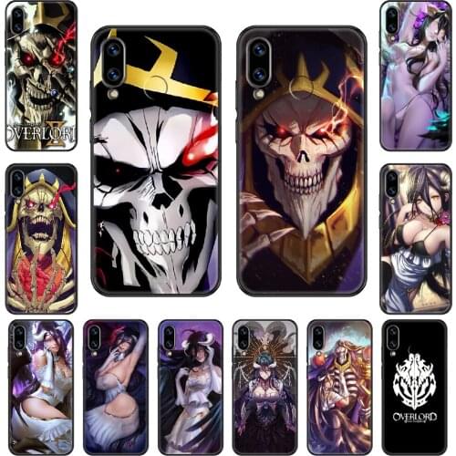 Anime Overlord Phone case For Huawei Honor Mate 5 7 8 9 10 20 i A X Lite Pro black pretty coque luxury shell 3D Etui silicone