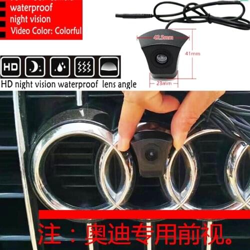 FUWAYDA COLOR CCD HD Sensor Car Front View Logo Embeded Camera backup For Audi A1 A3 A4 A5 A6 A7 Q3 Q5 Q7 TT
