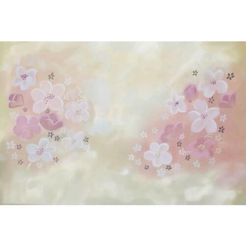 Plants Backdrop White Little Flowers Yellow Photography Background Celebration Photo Booth Studio Decor