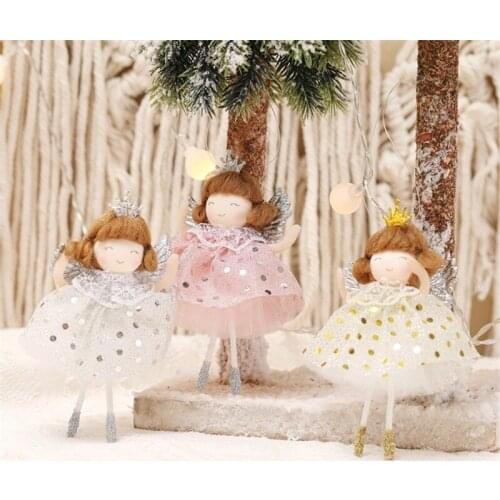 Merry Christmas Decorations for Home 2021 Christmas Angel Doll Xmas Navidad Noel Gifts Christmas Ornament New Year 2022