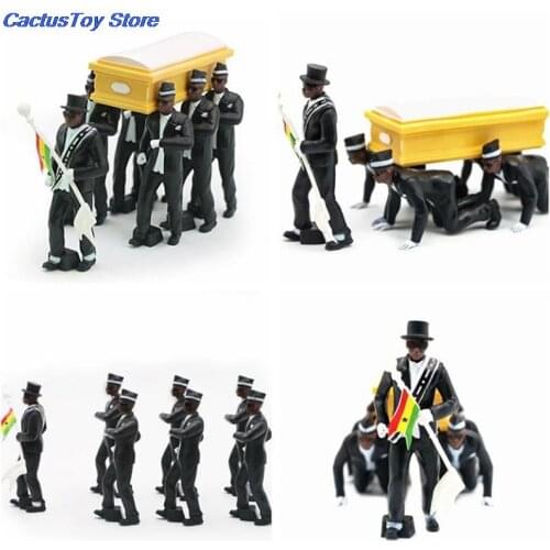 Cosplay Ghana Dancing Pallbearers Coffin Dance Figure Action Funeral Dancing Team Display Funny Accessories
