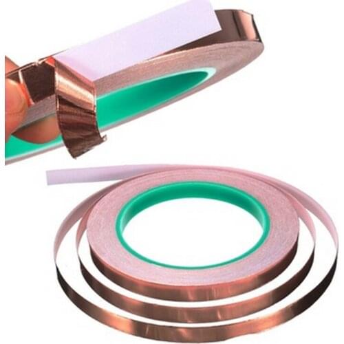 Foil Tape Foil Adhesive Gold Conductive Double Side Copper Electrical Copper 3-50MM X 25M Two Sides Free Shipping DSTAPE