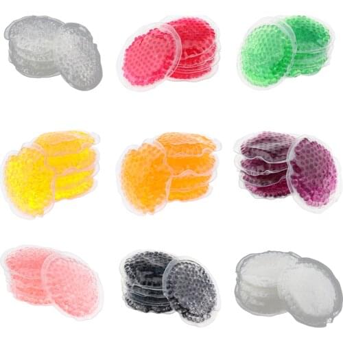 5pcs Round Reusable Gel Heat Cold Pack Freezable Microwavable Mask for Tired Eyes Injuries Headaches Puffy Eyes