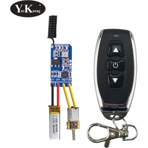 Mini motor Remote Control Switches Small Tiny Motor Forwards Reverse Stop Up Down Stop RX TX 433 magnet Coil Remote Switch