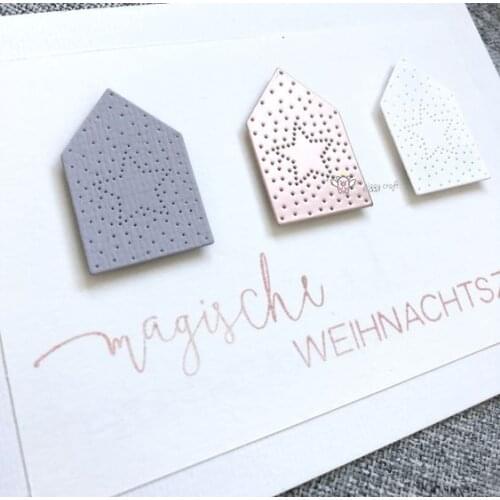 Mmao Crafts Metal Steel Cutting Dies Heart pentagram star house Stencil For DIY Scrapbooking Paper/photo Cards Embossing Dies