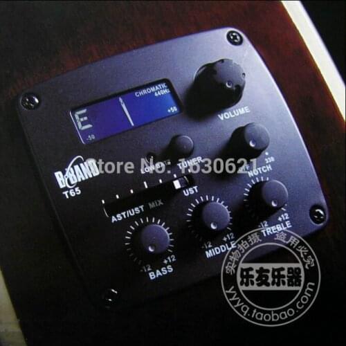 New B-BAND T65 XOM 3-band Amp EQ Tuner Acoustic Guitar Pickup System finger style/playing board/percussion
