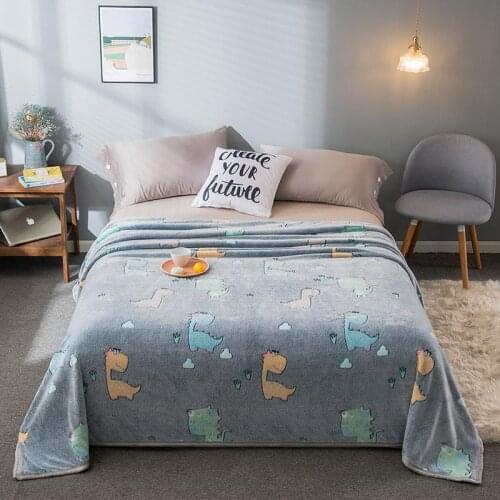 Blanket Home Bedspread Cartoon Soft Winter Warm Throw for Sofa Flannel Fleece Blankets Double Couple Queen Size Bed Cover Hot