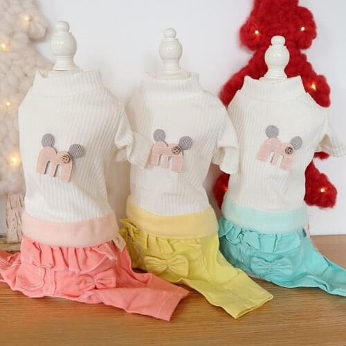 Dog Clothes Cat Dog Candy Bow Jumpsuits Jacket Coat Fashion PET Clothing For Dogs Pet Winter Warm Pet Products Puppy Chihuahua