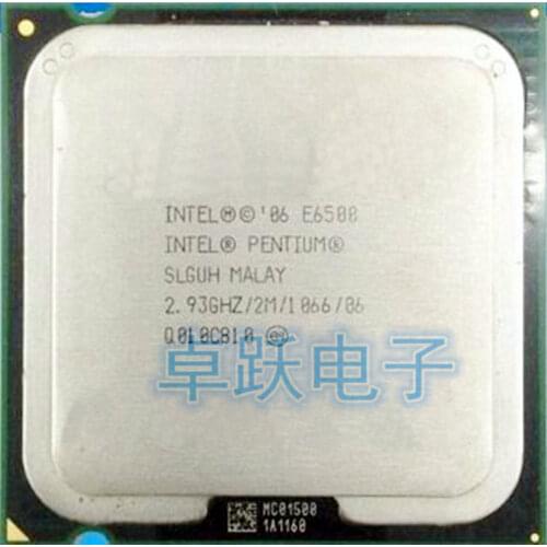 Original Intel Pentium E6500 Computer CPU Socket 775 Core 2 Duo Desktop Processor 2.93GHz / 2MB Cache scrattered piece used