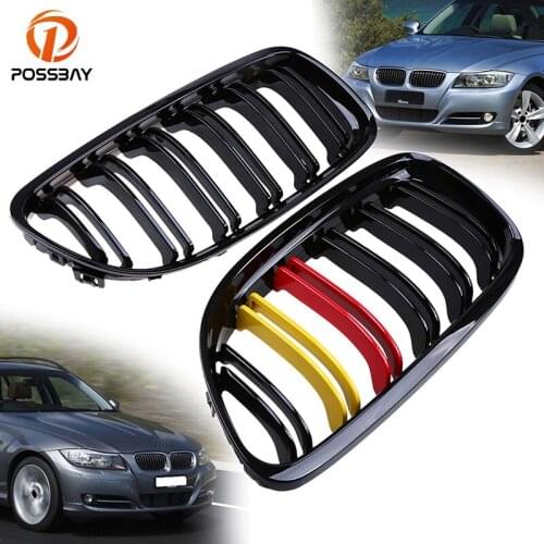 POSSBAY Car Front Racing Grilles Decoration For BMW 3-Series E90 Sedan 2008/2009/2010/2011 Facelift Exterior Parts Car-Styling