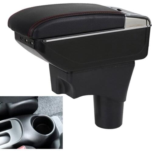 For Nissan Sunny/Versa armrest box PU Leather central Store content box cup holder car-styling accessories parts 11-16