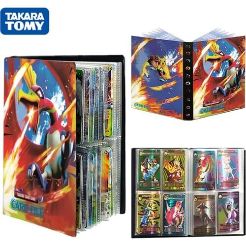 TAKARA TOMY 240PCS Pokemon Cards Album Book Anime Cartoon Ho-Oh collection Binder Cool Game Card EX GX MEGA Folder Toys Kid Gift