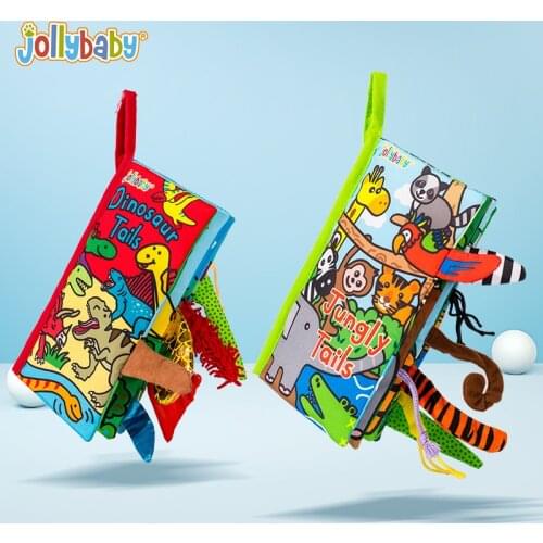 Jollybaby cloth book children early education animal tail stereo tear baby toy book baby toy