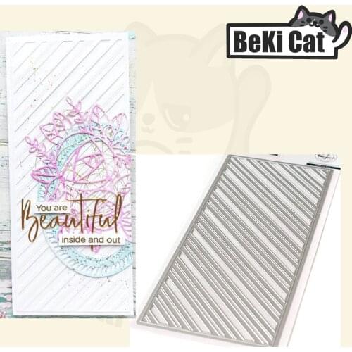 Slim fancy diagonal stripes Metal Cutting Dies Stencils for DIY Scrapbooking photo album Decorative DIY Paper Cards