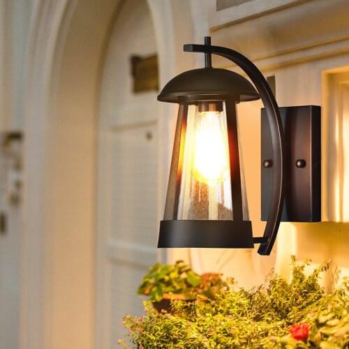 Outdoor wall lamp waterproof courtyard lamp outdoor entrance door exterior wall lamp retro garden table lamp