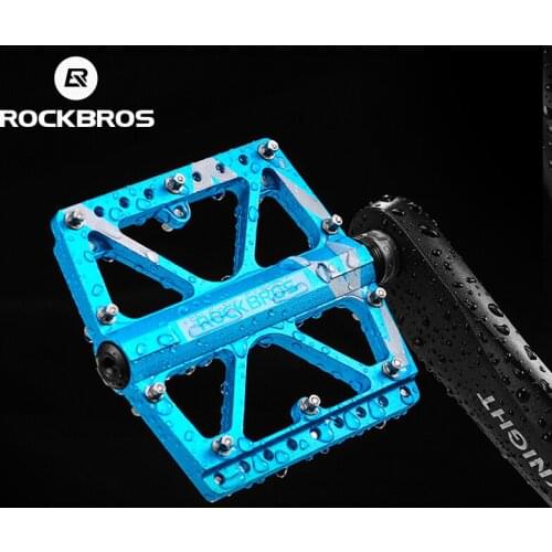 ROCKBROS Bicycle Pedals Aluminum Alloy Non-slip High Strength Carbon Fiber Sealed Bearing Waterproof MTB Bike Accessories