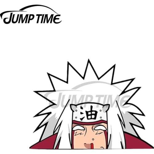 Jump Time 13 x7cm For Funny Anime Peeker Personality Creative Car Stickers Vinyl Material Decal Windshield Fashion Scratch-Proof