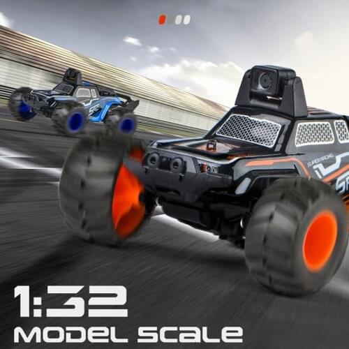 Mini 1/32 high-speed car WiFi real-time video tape light full-scale throttle dual-speed switch off-road remote control car